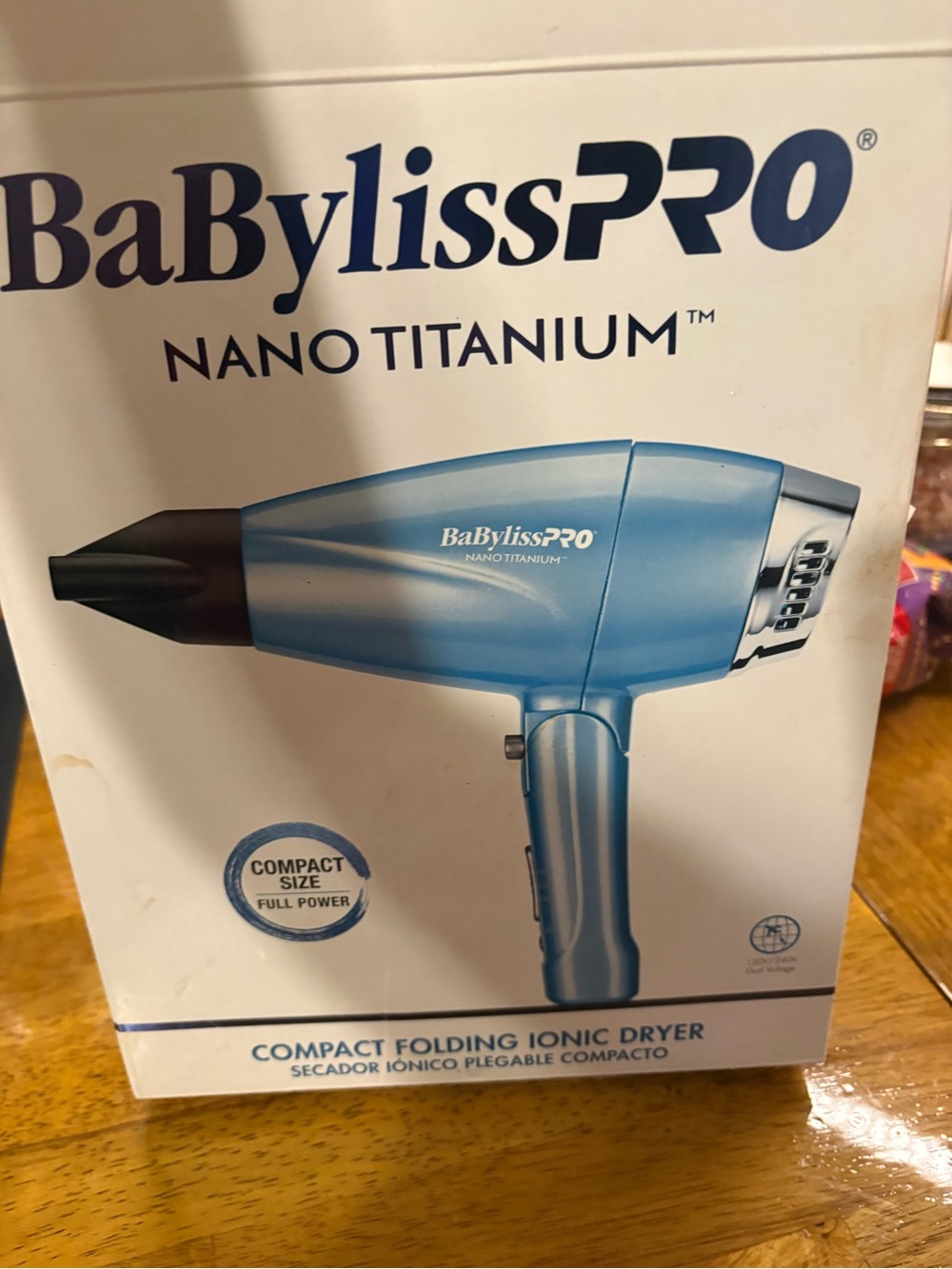 BaBylissPRO Nano Titanium Compact Folding Ionic Dryer SEE DESC FULLY FUNCTIONAL